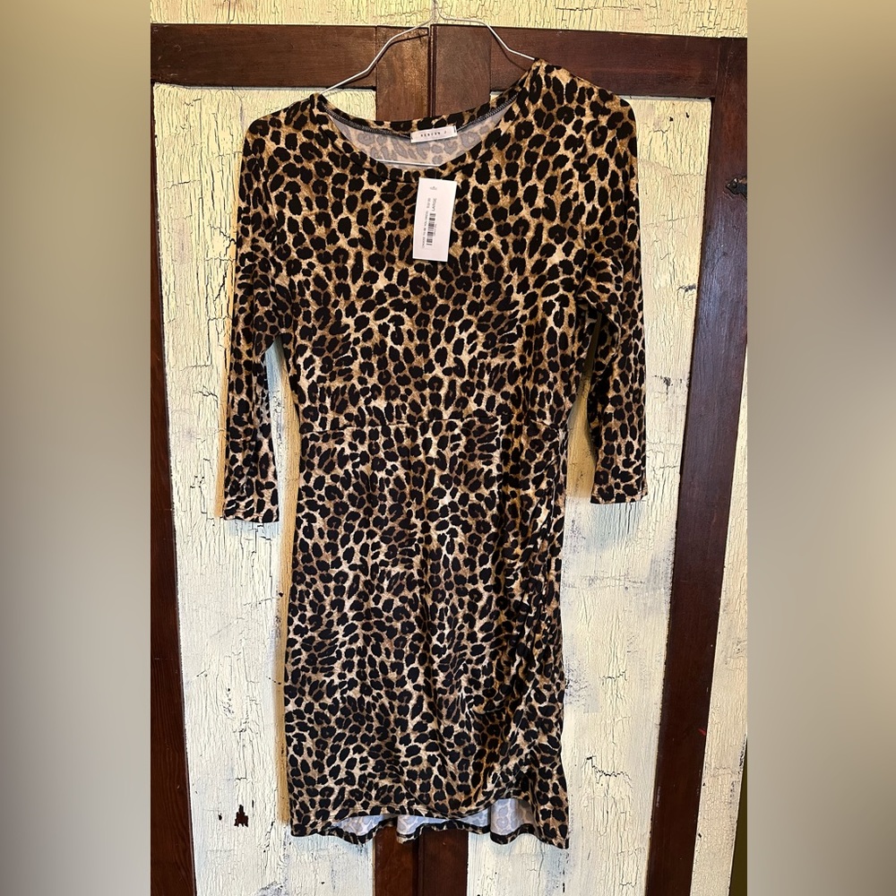 NWT-The Paisley Rooster Boutique Animal Print dress. Size large.